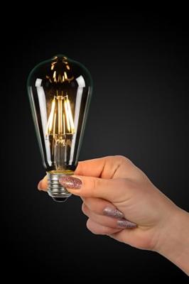 Lucide ST64 Class A - Filament lamp - Ø 6,4 cm - LED - E27 - 1x7W 2700K - Transparant