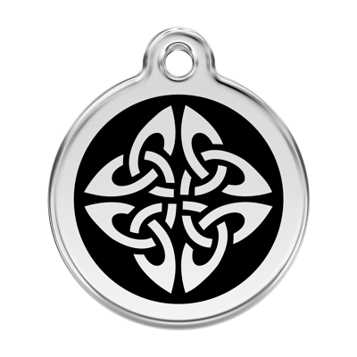 Tribal Arrows Black roestvrijstalen hondenpenning large/groot dia. 3,8 cm RedDingo - Reddingo
