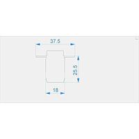 Deko Light 979201 Endkappe H-ET-03-10 Set 2 Stk, Grau Profieleindkap Kunststof (l x b) 37.5 mm x 25.5 mm 1 stuk(s) - thumbnail