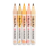 Brushpen Talens Ecoline set à 5 stuks beige roze - thumbnail