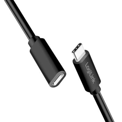 LogiLink USB-C-kabel USB 2.0 USB-C stekker, USB-C bus 3.00 m Zwart CU0212