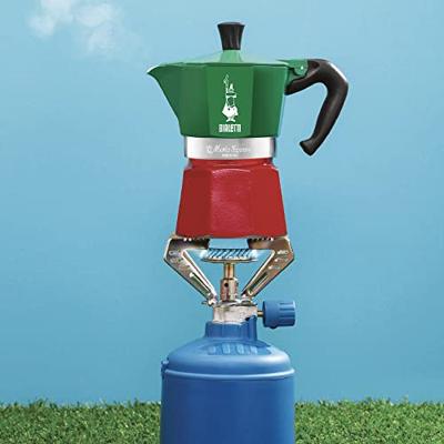 Italiaanse koffiezetter - BIALETTI - Moka Express Italia - Geschikt voor alle kookplaten behalve inductie - 6 kopjes - 300 ml - Groen / Rood Italiaanse koffiezetter - BIALETTI - Moka Express Italia - Geschikt voor alle kookplaten behalve inductie - 6 kopjes - 300 ml - Groen / Rood