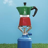 Italiaanse koffiezetter - BIALETTI - Moka Express Italia - Geschikt voor alle kookplaten behalve inductie - 6 kopjes - 300 ml - Groen / Rood - thumbnail