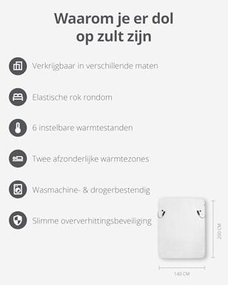 Duux Snooze Fleece Heated Underblanket 200 x 140 Elektrische deken Duux Snooze Fleece Heated Underblanket 200 x 140 Elektrische deken