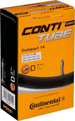 Continental binnenband "compact 14"" conti tube compact 14" 32/47-279/298 d26