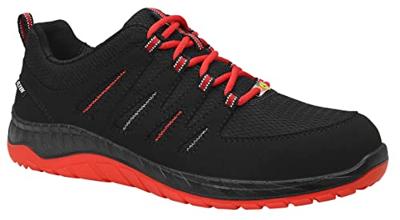 Elten werkschoenen - MADDOX - ESD S3 - zwart-rood - maat 45 - laag
