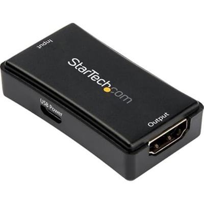 StarTech.com HDMI-booster 4K 60Hz 14 m, stroomvoorziening via USB, HDMI-inline versterker en repeater, ondersteuning 7.1 surround audio (HDBOOST4K2)