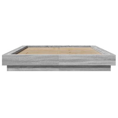 Bedframe bewerkt hout grijs sonoma eikenkleurig 140x200 cm - thumbnail