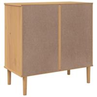 Dressoir SENJA rattan-look 80x40x80 cm massief grenenhout bruin - thumbnail