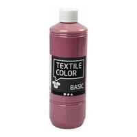 Creativ Company Textielkleur, donkerroze, 500 ml/ 1 fles - thumbnail