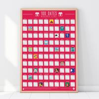 Gift Republic Scratch Poster - 100 Dates Om Op Te Gaan - thumbnail