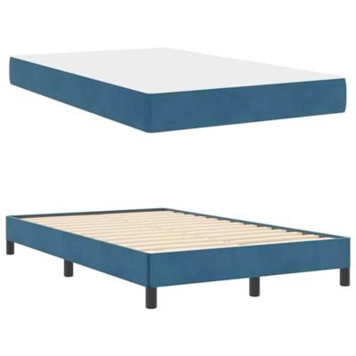 Boxspringbed met matras Donkerblauw 120 x 200 cm Fluweel