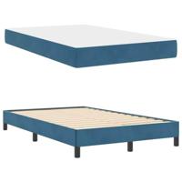 Boxspringbed met matras Donkerblauw 120 x 200 cm Fluweel - thumbnail