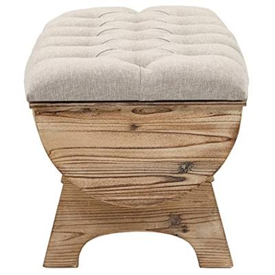 Opslagbank 103x51x44 cm massief hout en stof