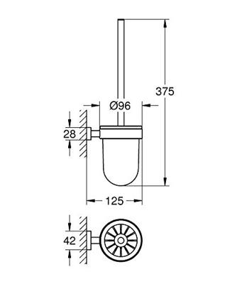 GROHE Essentials Cube Toiletborstelhouder - wandmontage - open - chroom 40513001 - thumbnail
