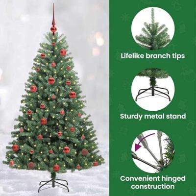 VidaXL Kunstmatige inklapbare kerstboom groen 150 cm pvc en metaal