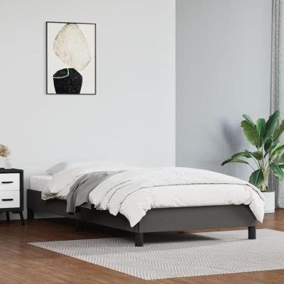 Bedframe kunstleer grijs 80x200 cm