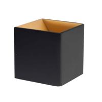 Highlight Wandlamp Stretto 6 Watt 10x10 cm zwart goud - thumbnail