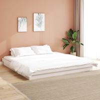 Bedframe Wit 200 x 200 cm Massief grenenhout - thumbnail