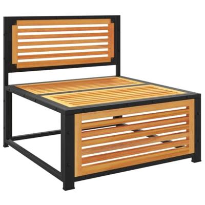 Tuinbank zonder armleuningen met kussens massief acaciahout