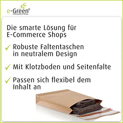 e-Green enveloppen met blokbodem, ft 229 x 162 x 40 + 86 mm, doos van 250 stuks e-Green enveloppen met blokbodem, ft 229 x 162 x 40 + 86 mm, doos van 250 stuks
