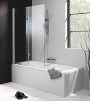 Huppe 501 Design Badklapwand Deur Links 100x150 Cm. Matzilver-helder Glas - thumbnail