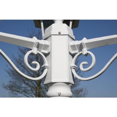 VidaXL Tuinlantaarn kingston 3-arms 215 cm wit