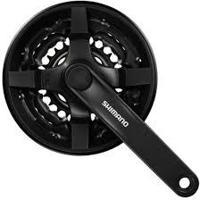 Crankstel 6/7/8 speed Shimano Tourney FC-TY501 met 170mm crankarm 48 x 38 x 28T - zwart - thumbnail