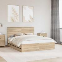 Bedframe met lade Sonoma Eiken 160 x 200 cm Ingenieurshout - thumbnail
