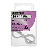 Schroefoog 30x14mm wit 3st Deltafix - Deltafix - thumbnail