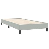 Boxspring met matras fluweel lichtgrijs 80x220 cm - thumbnail