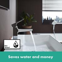 Fonteinkraan Metropol HansGrohe Eengreeps 100 met Rechte Greep en Push-Open Afvoer Chroom - thumbnail