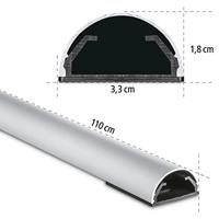 Hama Alu-kabelkanaal Halfrond 110/3,3/1,8 Cm Zilver - thumbnail