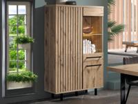 Vitrinekast TIMANFAYA 4 deuren canyon eik - thumbnail