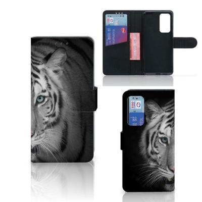 Huawei P40 | Telefoonhoesje | Met pasjeshouder | Tijger