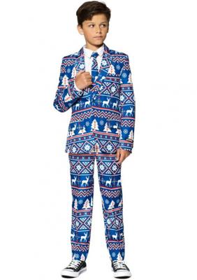 Blauwe Noordpool Kerst kostuum kind