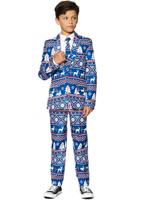 Blauwe Noordpool Kerst kostuum kind - thumbnail