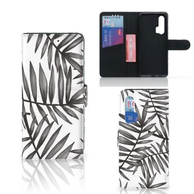 Honor 20 Pro Hoesje Leaves Grey Honor 20 Pro Hoesje Leaves Grey
