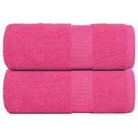 VidaXL Washandjes frogn 2 st 30x30 cm 360 g/m² roze - thumbnail