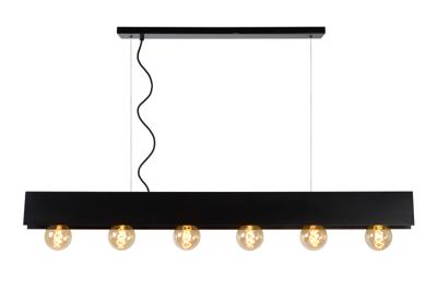 Lucide SURTUS - Hanglamp - 6xE27 - Zwart