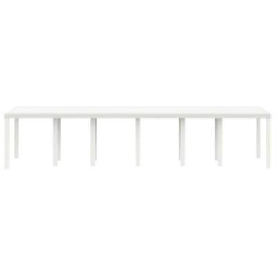 Tuintafel 350x100x73 cm poly rattan wit