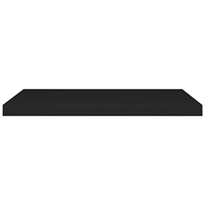 VidaXL Wandschappen zwevend 2 st 80x23,5x3,8 cm mdf zwart VidaXL Wandschappen zwevend 2 st 80x23,5x3,8 cm mdf zwart