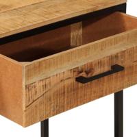 Wandtafel 100x35x76 cm massief mangohout en ijzer - thumbnail
