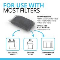 Fluval Actief koolfilterinzetstuk, geschikt voor zoet- en zeewateraquaria, 3 x 100 g - thumbnail