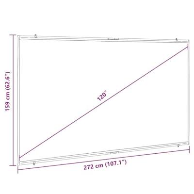 VidaXL Projectiescherm wandhangend 120 inch 16:9