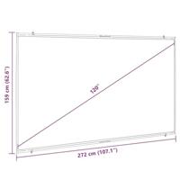 VidaXL Projectiescherm wandhangend 120 inch 16:9 - thumbnail