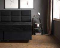 RoyalTextile - Hoeslaken Velvet - Zwart - 140 x 200 - thumbnail