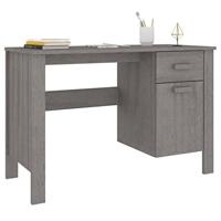 Bureau HAMAR 113x50x75 cm massief grenenhout lichtgrijs - thumbnail