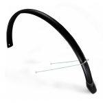 Achterspatbord Eurofender Snello 28" x 46 mm - mat zwart