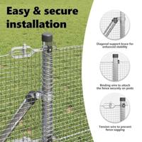 VidaXL Afrasteringspaal zilver 10 x 0,8 m (12 x 12 mm gaas) staal - thumbnail